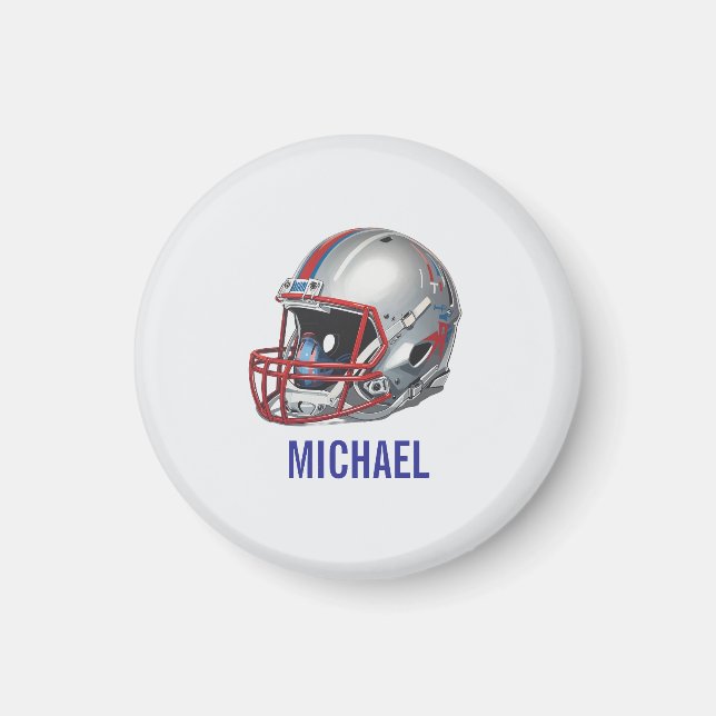 Inspirational Motivational Football Helmet Name Magnet (Front)