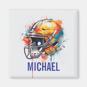 Inspirational Motivational Football Helmet Name Magnet