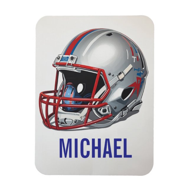 Inspirational Motivational Football Helmet Name Magnet (Vertical)