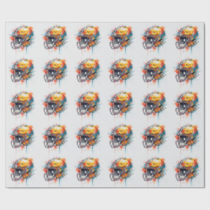 Inspirational Motivational Football Helmet  Wrapping Paper