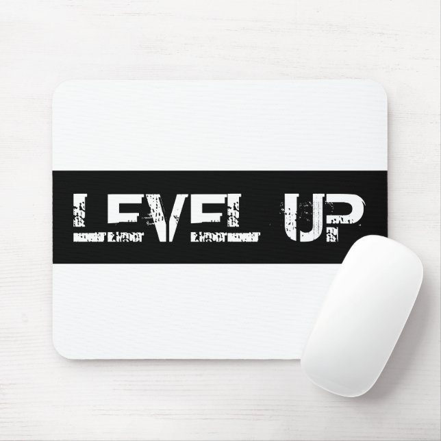 Inspirational / Motivational Level Up Mouse Mat (With Mouse)