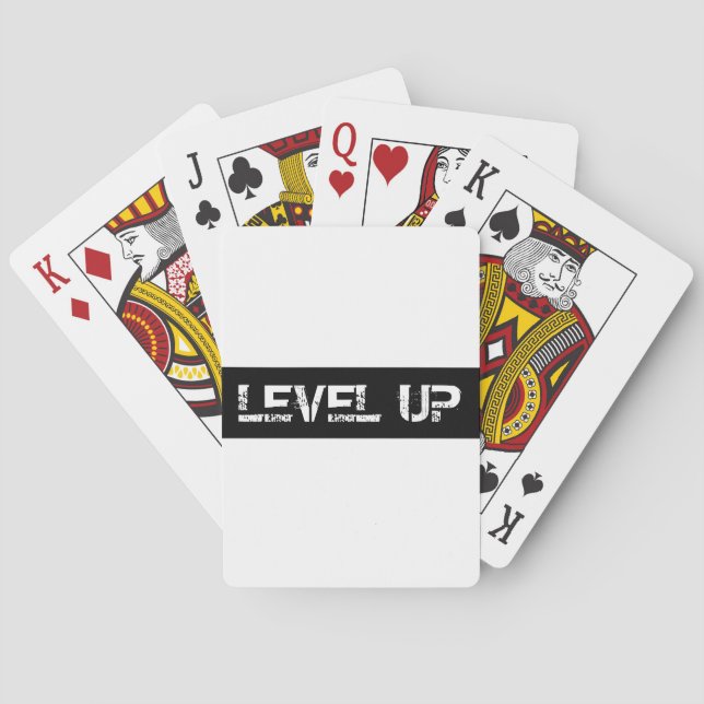 Inspirational / Motivational Level Up Playing Cards (Back)