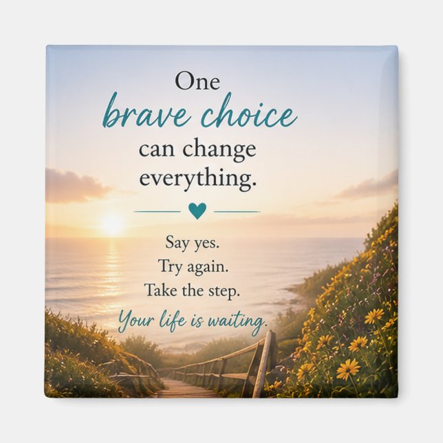 Inspirational Motivational  Magnet (Front)