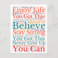Inspirational Motivational Phrases WordArt Pattern