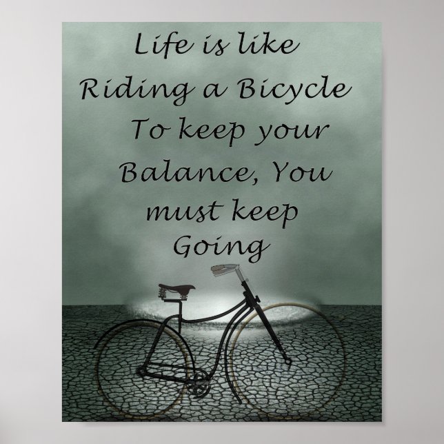 Inspirational motivational quote about life poster (Front)