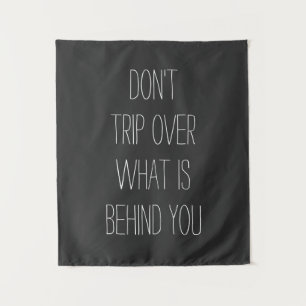 Inspirational Motivational Quote Black and White Tapestry