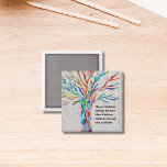 Inspirational Motivational Quote Magnet<br><div class="desc">This decorative magnet features a rainbow-coloured mosaic tree and an inspiring quote.
Original Mosaic © Michele Davies.</div>