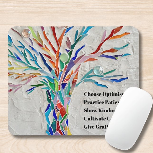 Inspirational Motivational Quote Tree  Mouse Mat (Creator Uploaded)