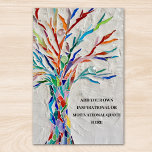 Inspirational Motivational Quote Tree Poster<br><div class="desc">This decorative poster features a mosaic tree in rainbow colours and space for you to add your own inspiring quote. Use the Customise Further option to change the text size, style or colour if you wish. Because we create our own artwork you won't find this exact image from other designers....</div>