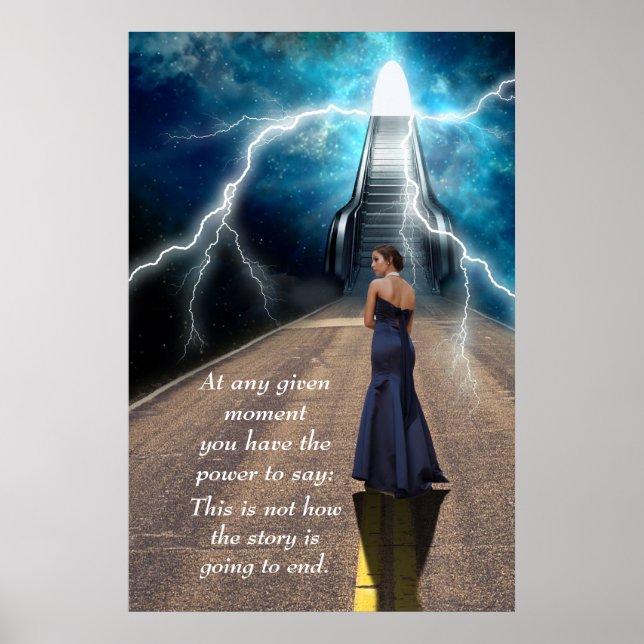 Inspirational & Motivational Quote Wall Art Poster (Front)