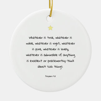 Inspirational Motivational Scripture Bible Quote Ceramic Tree Decoration
