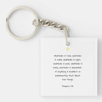 Inspirational Motivational Scripture Bible Quote Key Ring