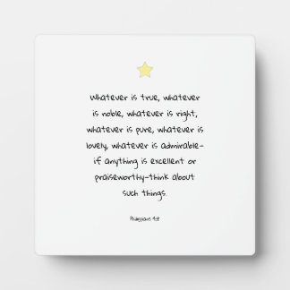 Inspirational Motivational Scripture Bible Quote Plaque