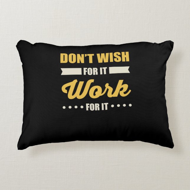 Inspirational Motivational Success Quote Decorative Cushion (Front)