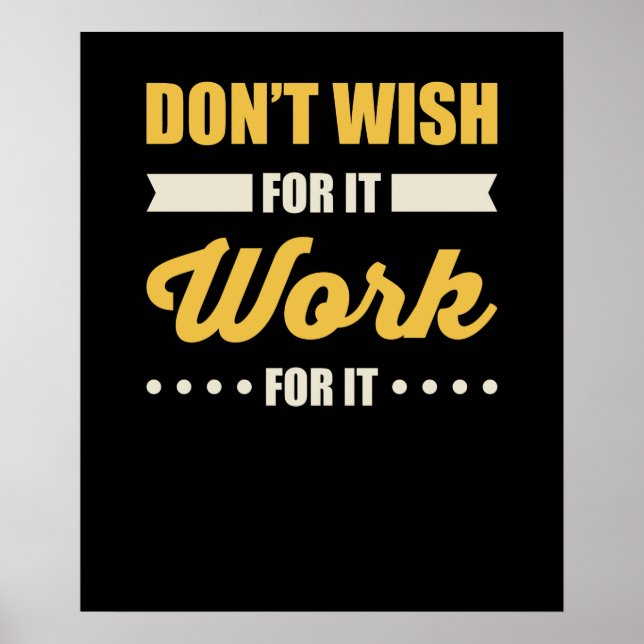 Inspirational Motivational Success Quote Poster (Front)