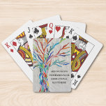 Inspirational Motivational Tree Playing Cards<br><div class="desc">These decorative Playing Cards feature a mosaic tree in rainbow colours and space for you to add your own inspirational quote, name or monogram. Use the Customise Further option to change the text size, style or colour if you wish. Because we create our own artwork you won't find this exact...</div>