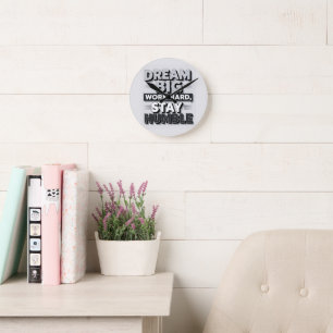 Inspirational & Motivational Typography Quote Art Round Clock