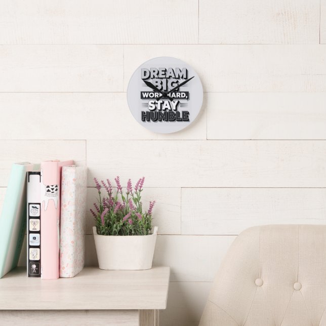 Inspirational & Motivational Typography Quote Art Round Clock (Reading Room)