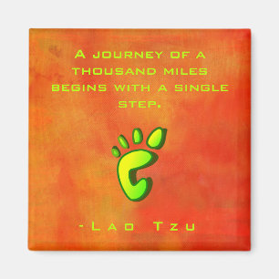 Inspirational Motivational Wisdom by Lao Tzu Magnet
