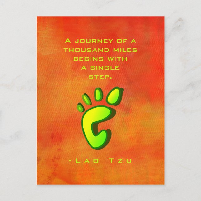 Inspirational Motivational Wisdom by Lao Tzu Postcard (Front)