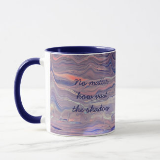 Inspirational Mountain Dawn Acrylic Pour Art Mug