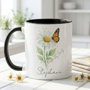 Inspirational Mug - Daisy Butterfly Choose Joy