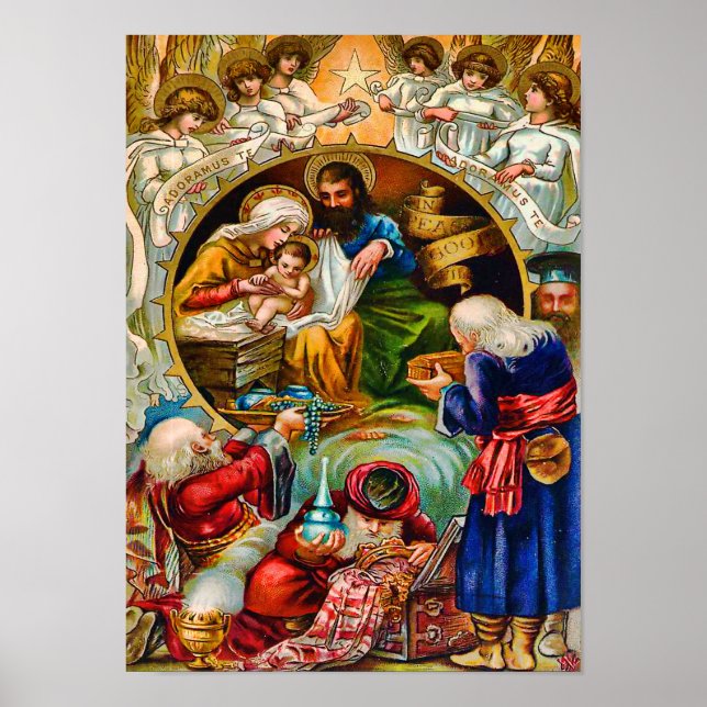 Inspirational Nativity Scene Poster (Front)