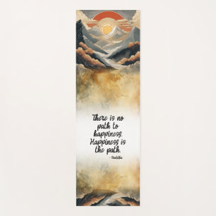 Inspirational Nature Happiness Inner Peace Quote  Yoga Mat