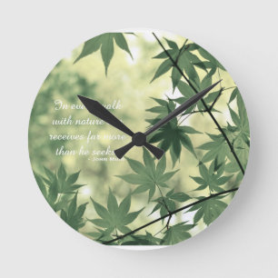 Inspirational Nature Quote Round Clock