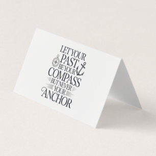 Inspirational nautical quote design. business card