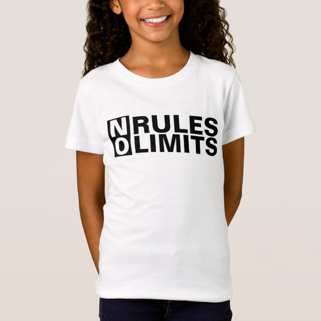 Inspirational No Rules No Limits T-Shirt (Front)