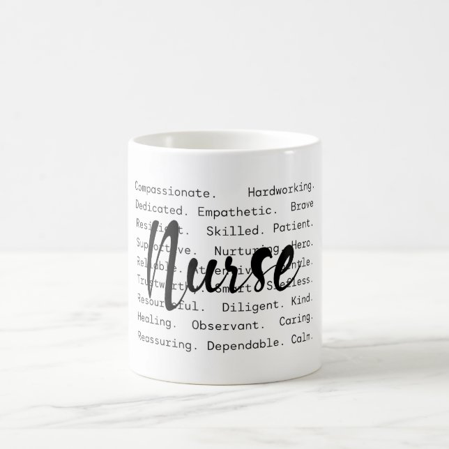 Inspirational Nurse Words Coffee Mug (Center)