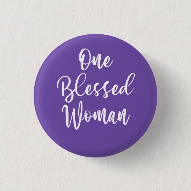 Inspirational One Blessed Woman Christian 3 Cm Round Badge (Front)