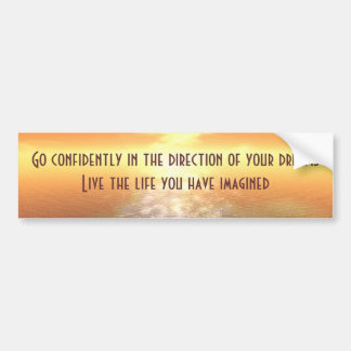 Inspirational Orange Sunset Bumper or Room Sticker