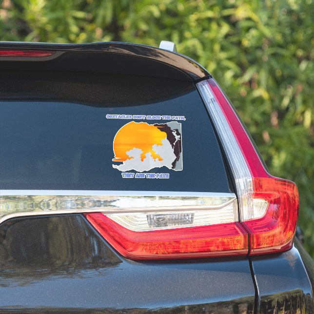 Inspirational Overcoming Obstacles On Path Vinyl (Car Side)