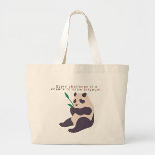 Inspirational Panda Illustration Tote Bag