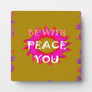 Inspirational Peace Be With You Vector Design Art Plaque