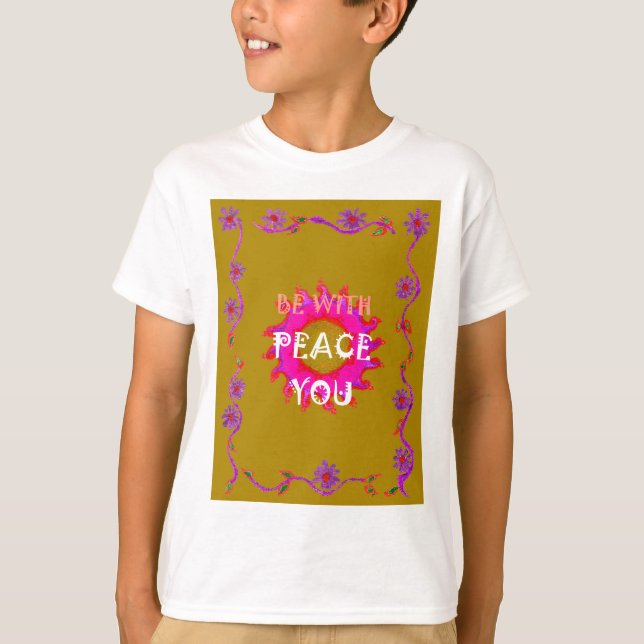 Inspirational Peace Be With You Vector Design Art T-Shirt (Front)