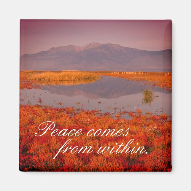 Inspirational "Peace" Utah Landscape Magnet (Front)