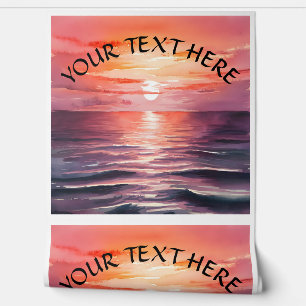 Inspirational Personalise Text Sunset Watercolor Wallpaper