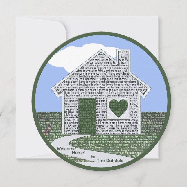 Inspirational Personalised Round Homeowner Card (Front)