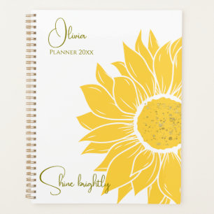 Inspirational personalised Shine Brightly Girl  Planner