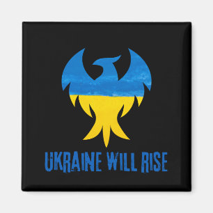 Inspirational Phoenix Rising Ukraine Colours  Magnet