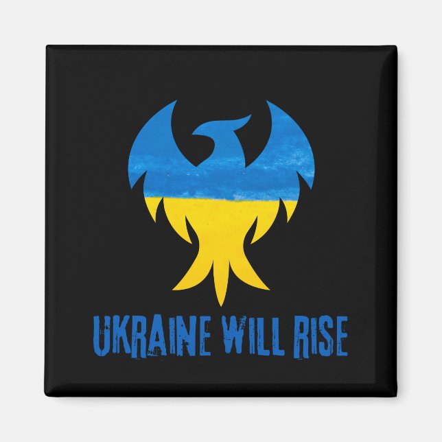 Inspirational Phoenix Rising Ukraine Colours  Magnet (Front)