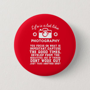 Inspirational Photographer Life Like Photography 6 Cm Round Badge