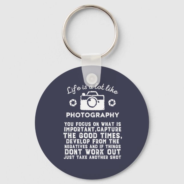 Inspirational Photographer Life Like Photography Key Ring (Front)