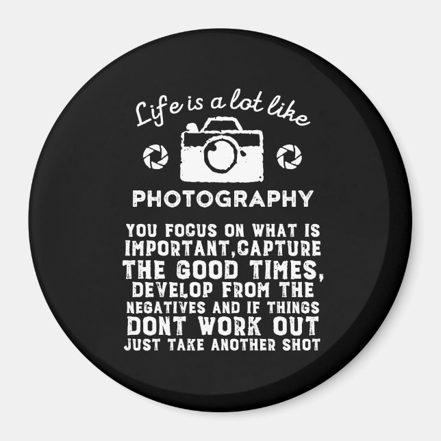 Inspirational Photographer Life Like Photography Magnet (Front)