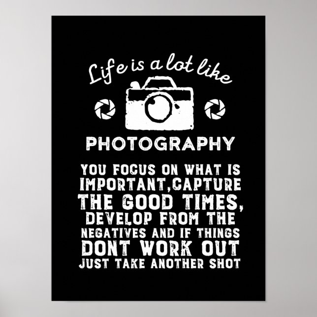 Inspirational Photographer Life Like Photography Poster (Front)