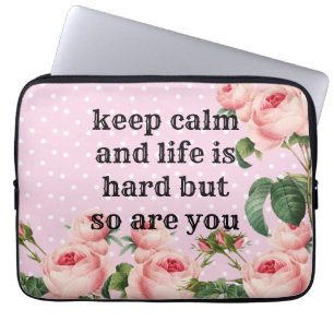 inspirational phrase laptop sleeve