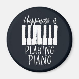 Inspirational Pianist Happiness is Playing Piano Magnet